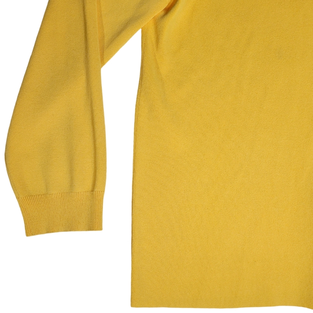 Chico's Design Women’s Cardigan Sweater Size 2 Large Yellow Knit Zip Long Sleeve - Picture 9 of 13